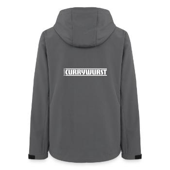 „Genussmittel“ Serie | Currywurst - Frauen Recycelte Softshelljacke von Stanley/Stella - Anthrazit - Hinten - AI Model Female 172 light (172cm)
