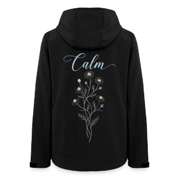 Kamille Blumen Calm Entspannung - Frauen Recycelte Softshelljacke von Stanley/Stella - Schwarz - Hinten - AI Model Female 172 light (172cm)