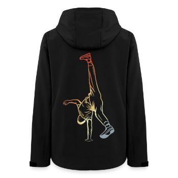 B-Boy Vintage Look - Veste softshell femme recyclée Stanley/Stella - noir - Dos - AI Model Female 172 light (172cm)