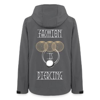Mode ist Piercing - Frauen Recycelte Softshelljacke von Stanley/Stella - Anthrazit - Hinten - AI Model Female 172 light (172cm)