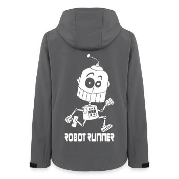 Robot blanc qui court - Veste softshell femme recyclée Stanley/Stella - charbon - Dos - AI Model Female 172 light (172cm)