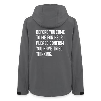 humour - Veste softshell femme recyclée Stanley/Stella - charbon - Dos - AI Model Female 172 light (172cm)