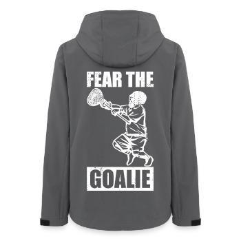 Lacrosse Goaltender - Women’s Recycled Softshell Jacket by Stanley/Stella - anthracite - Back - AI Model Female 172 light (172cm)