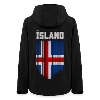 Drapeau de l’Islande, fierté islandaise - Veste softshell femme recyclée Stanley/Stella - noir - Dos - AI Model Female 172 light (172cm)