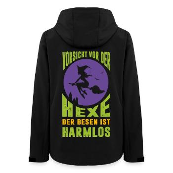 Vorsicht Vor Der Hexe Der Besen Ist Harmlos - Frauen Recycelte Softshelljacke von Stanley/Stella - Schwarz - Hinten - AI Model Female 172 light (172cm)
