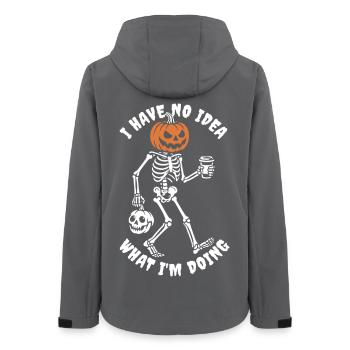 I have no idea what I'm doing - Halloween Kostüm - Frauen Recycelte Softshelljacke von Stanley/Stella - Anthrazit - Hinten - AI Model Female 172 light (172cm)