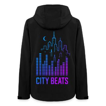 City Beats – Urbaner Sound - Frauen Recycelte Softshelljacke von Stanley/Stella - Schwarz - Hinten - AI Model Female 172 light (172cm)