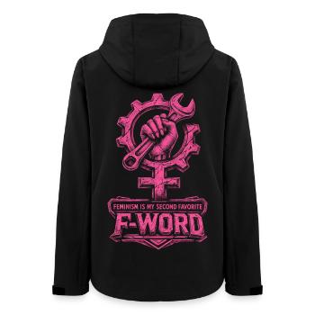 Feminismus Feministin Feminist - Frauen Recycelte Softshelljacke von Stanley/Stella - Schwarz - Hinten - AI Model Female 172 light (172cm)