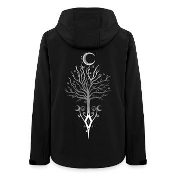 Occult Moon Tree Dark Autumn - Women’s Recycled Softshell Jacket by Stanley/Stella - black - Back - AI Model Female 172 light (172cm)