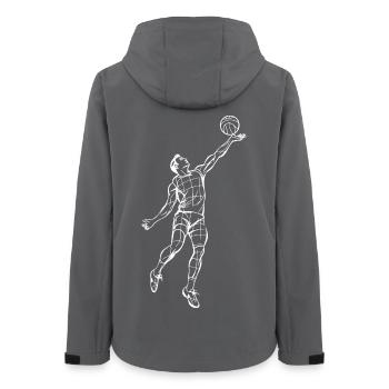 Croquis de joueur de volley-ball - Veste softshell femme recyclée Stanley/Stella - charbon - Dos - AI Model Female 172 light (172cm)