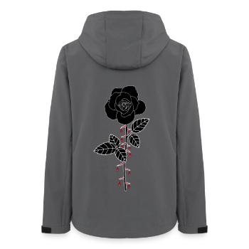 Blutige Rose - Frauen Recycelte Softshelljacke von Stanley/Stella - Anthrazit - Hinten - AI Model Female 172 light (172cm)