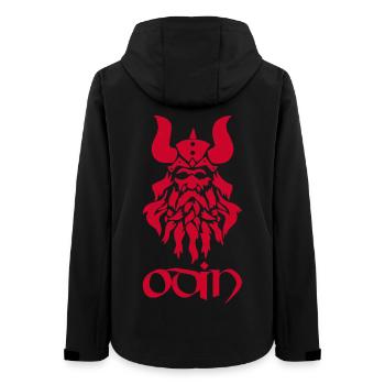 Norse God Odin (red) - Women’s Recycled Softshell Jacket by Stanley/Stella - black - Back - AI Model Female 172 light (172cm)
