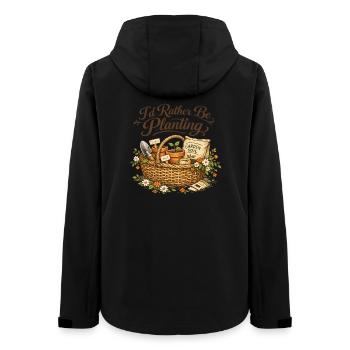 I Prefer Gardening Passion Vintage Garden - Women’s Recycled Softshell Jacket by Stanley/Stella - black - Back - AI Model Female 172 light (172cm)