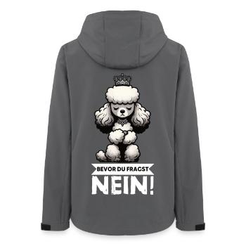 Bevor Du Fragst Pudel Pudelbesitzer Pudelhund  - Frauen Recycelte Softshelljacke von Stanley/Stella - Anthrazit - Hinten - AI Model Female 172 light (172cm)