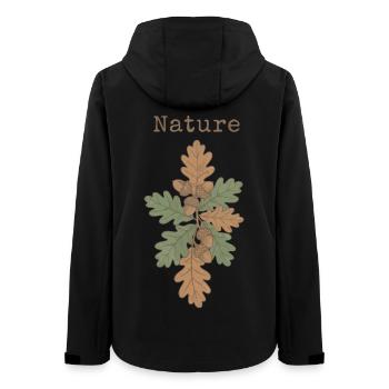 Branche de chêne avec des glands pour la nature, la forêt et l’automne - Veste softshell femme recyclée Stanley/Stella - noir - Dos - AI Model Female 172 light (172cm)
