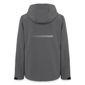 Dégradé code-barres Sunset - Veste softshell femme recyclée Stanley/Stella - charbon - Dos - AI Model Female 172 light (172cm)