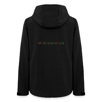 SEULEMENT ICI POUR LA NOURRITURE Noël - Veste softshell femme recyclée Stanley/Stella - noir - Dos - AI Model Female 172 light (172cm)