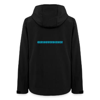 Geringverdiener - Frauen Recycelte Softshelljacke von Stanley/Stella - Schwarz - Hinten - AI Model Female 172 light (172cm)