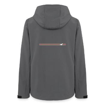 Lévrier rayé coloré - Veste softshell femme recyclée Stanley/Stella - charbon - Dos - AI Model Female 172 light (172cm)