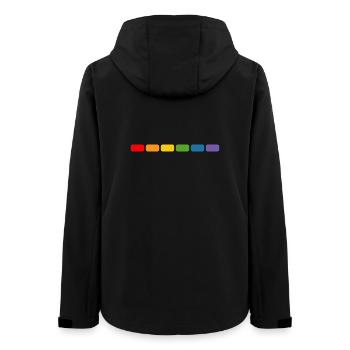 LGBT T Shirt Regenbogen - Frauen Recycelte Softshelljacke von Stanley/Stella - Schwarz - Hinten - AI Model Female 172 light (172cm)