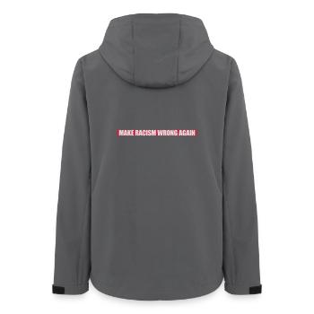Rendre le racisme répréhensible - Veste softshell femme recyclée Stanley/Stella - charbon - Dos - AI Model Female 172 light (172cm)