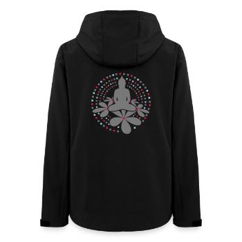 Mandala Bouddha - Veste softshell femme recyclée Stanley/Stella - noir - Dos - AI Model Female 172 light (172cm)