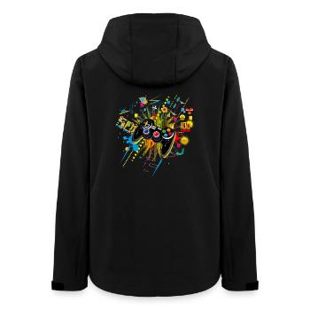 Gamepad Video Games - Women’s Recycled Softshell Jacket by Stanley/Stella - black - Back - AI Model Female 172 light (172cm)