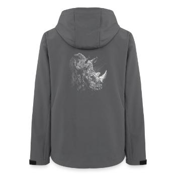 Nashorn - Frauen Recycelte Softshelljacke von Stanley/Stella - Anthrazit - Hinten - AI Model Female 172 light (172cm)