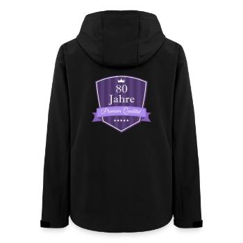 Premium 80 lila - Frauen Recycelte Softshelljacke von Stanley/Stella - Schwarz - Hinten - AI Model Female 172 light (172cm)