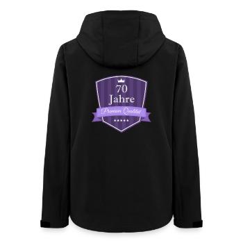 Premium 70 lila - Frauen Recycelte Softshelljacke von Stanley/Stella - Schwarz - Hinten - AI Model Female 172 light (172cm)