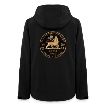Lion of Judah - Empire of Ethiopia Haile Selassie - Frauen Recycelte Softshelljacke von Stanley/Stella - Schwarz - Hinten - AI Model Female 172 light (172cm)