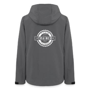 trainer - Frauen Recycelte Softshelljacke von Stanley/Stella - Anthrazit - Hinten - AI Model Female 172 light (172cm)