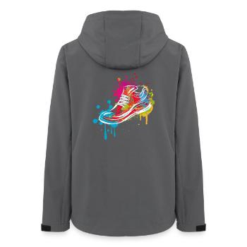 Sneaker Graffiti - Women’s Recycled Softshell Jacket by Stanley/Stella - anthracite - Back - AI Model Female 172 light (172cm)