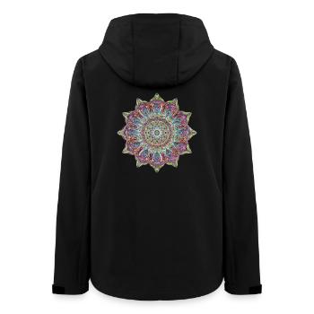 Mandala - Frauen Recycelte Softshelljacke von Stanley/Stella - Schwarz - Hinten - AI Model Female 172 light (172cm)