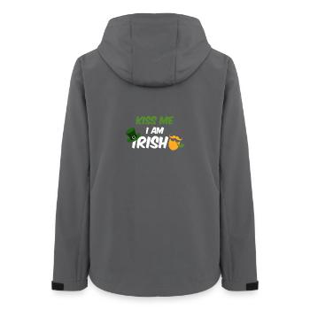 Kiss me I'm Irish - Women’s Recycled Softshell Jacket by Stanley/Stella - anthracite - Back - AI Model Female 172 light (172cm)