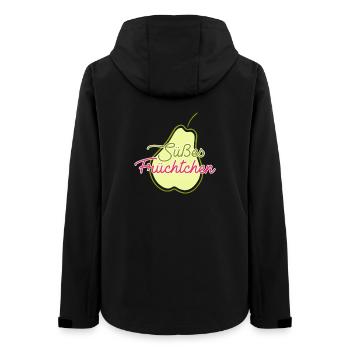 Obst Früchte Geschenkidee Früchte Funsprüche Obst - Frauen Recycelte Softshelljacke von Stanley/Stella - Schwarz - Hinten - AI Model Female 172 light (172cm)