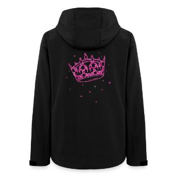Princesses crown with glitter - Women’s Recycled Softshell Jacket by Stanley/Stella - black - Back - AI Model Female 172 light (172cm)
