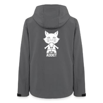 Chat chaton miaou chat domestique oeil de chat - Veste softshell femme recyclée Stanley/Stella - charbon - Dos - AI Model Female 172 light (172cm)
