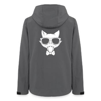 Chat chaton miaou chat domestique oeil de chat - Veste softshell femme recyclée Stanley/Stella - charbon - Dos - AI Model Female 172 light (172cm)