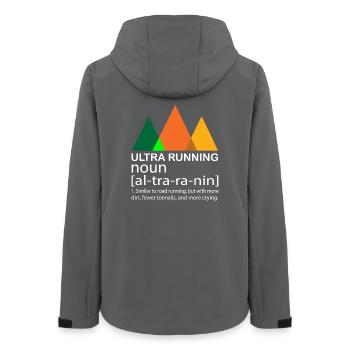 Ultra Running Laufen Skyrace Etappenlauf Geschenk - Frauen Recycelte Softshelljacke von Stanley/Stella - Anthrazit - Hinten - AI Model Female 172 light (172cm)