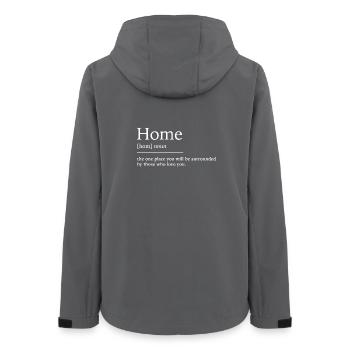 Home at home - Women’s Recycled Softshell Jacket by Stanley/Stella - anthracite - Back - AI Model Female 172 light (172cm)