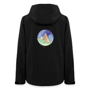 Abstrakte Natur - Frauen Recycelte Softshelljacke von Stanley/Stella - Schwarz - Hinten - AI Model Female 172 light (172cm)
