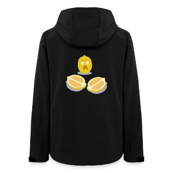 Sorgenlemon lemon character - Women’s Recycled Softshell Jacket by Stanley/Stella - black - Back - AI Model Female 172 light (172cm)