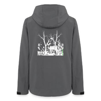 Biche Gracieuse Forêt Sauvage - Veste softshell femme recyclée Stanley/Stella - charbon - Dos - AI Model Female 172 light (172cm)