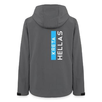 Traditionelles Kreta Souvenir T-Shirt - Frauen Recycelte Softshelljacke von Stanley/Stella - Anthrazit - Hinten - AI Model Female 172 light (172cm)