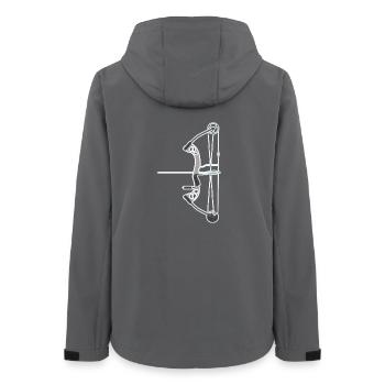 Bogenschießen Compoundbogen - Frauen Recycelte Softshelljacke von Stanley/Stella - Anthrazit - Hinten - AI Model Female 172 light (172cm)
