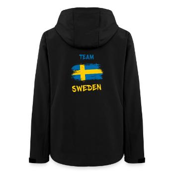 Team Schweden / Stockholm Geschenk Skandinavien - Frauen Recycelte Softshelljacke von Stanley/Stella - Schwarz - Hinten - AI Model Female 172 light (172cm)
