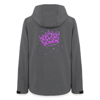 Couronne paillettes princesse anniversaire princesse - Veste softshell femme recyclée Stanley/Stella - charbon - Dos - AI Model Female 172 light (172cm)