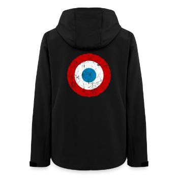 Frankreich Luftfahrt-Kokarde - Frauen Recycelte Softshelljacke von Stanley/Stella - Schwarz - Hinten - AI Model Female 172 light (172cm)