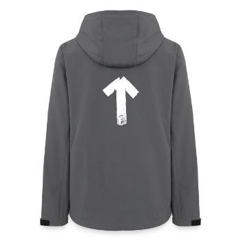 Pfeil hoch - weiß - Frauen Recycelte Softshelljacke von Stanley/Stella - Anthrazit - Hinten - AI Model Female 172 light (172cm)